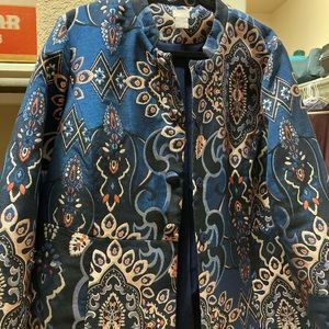 Chico’s Elegant Jacket, fully lined w covered buttons. Worn only once!